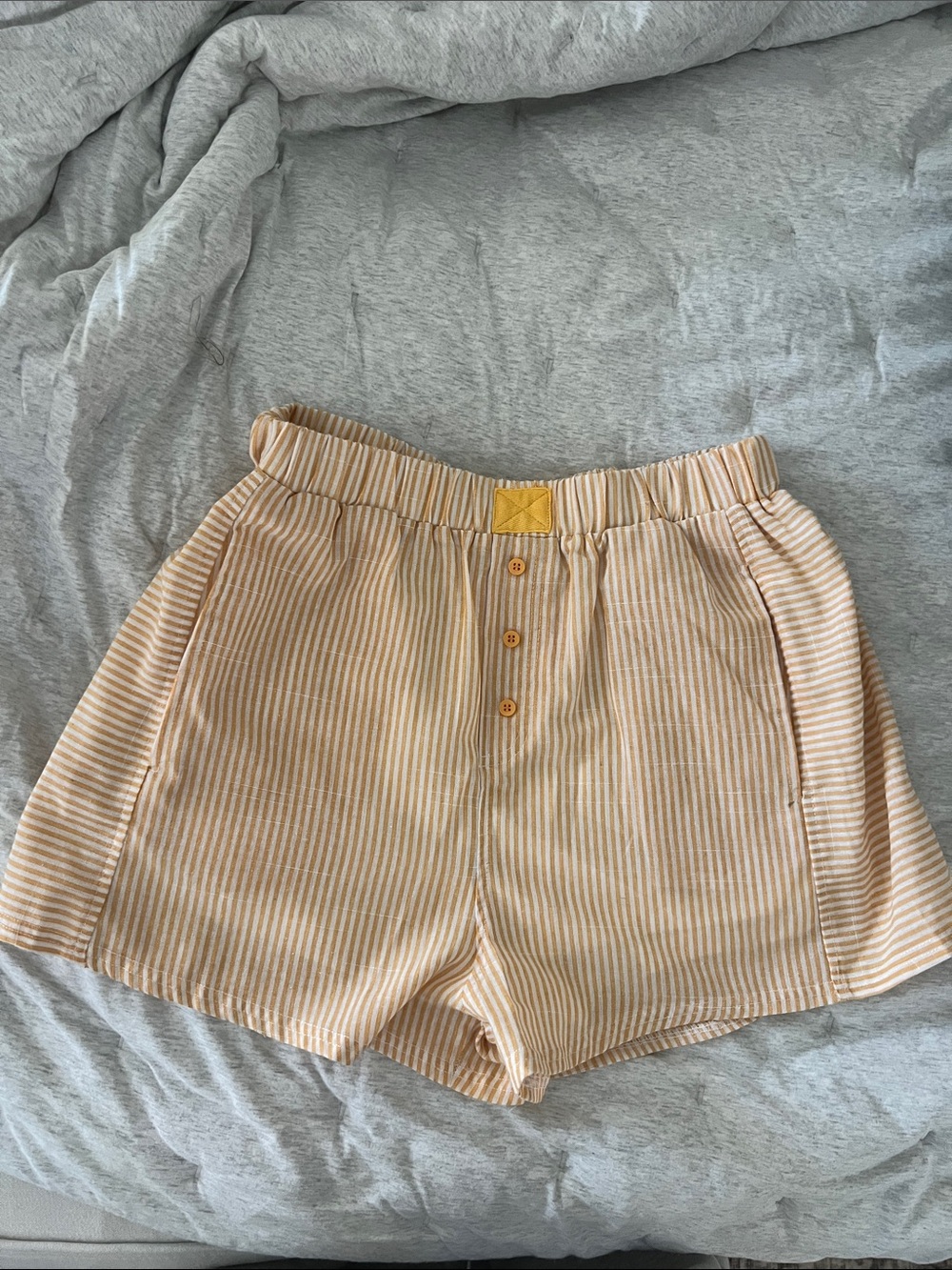 NWT Yellow Striped Shorts
